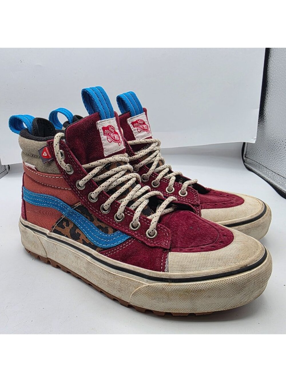 Vans SK8-HI MTE-2 Womens Size 8 Pomegranate Leopard Weatherproof Casual Shoes